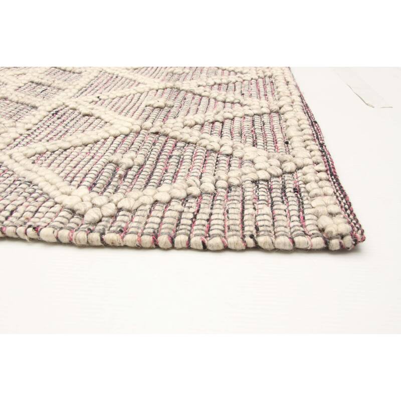 ECARPETGALLERY Braid weave Sienna Cream Wool Rug - 5'0 x 8'2
