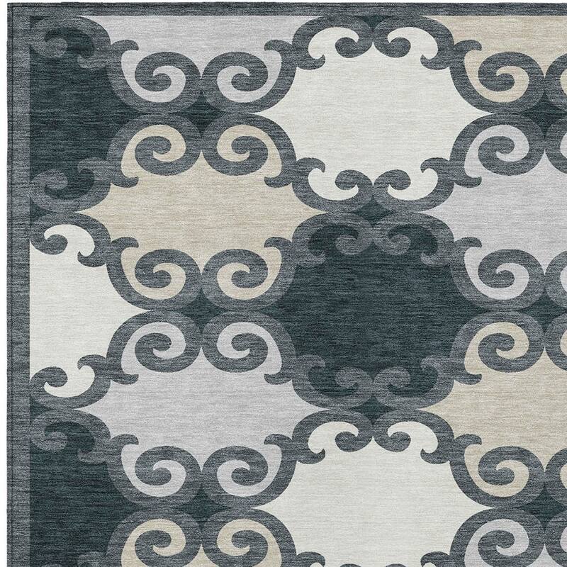HomeRoots Trellis Transitional Rectangle Outdoor Rug