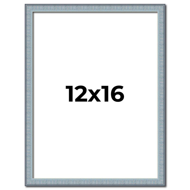 12x16 Frame Rustic Sky Blue Solid Wood Picture Frame | 0.75 Inch