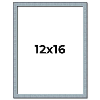 12x16 Frame Rustic Sky Blue Solid Wood Picture Frame | 0.75 Inch