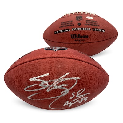 Steve Smith Sr Autographed NFL Duke Authentic Signed Game Football JSA COA - 8' x 11'