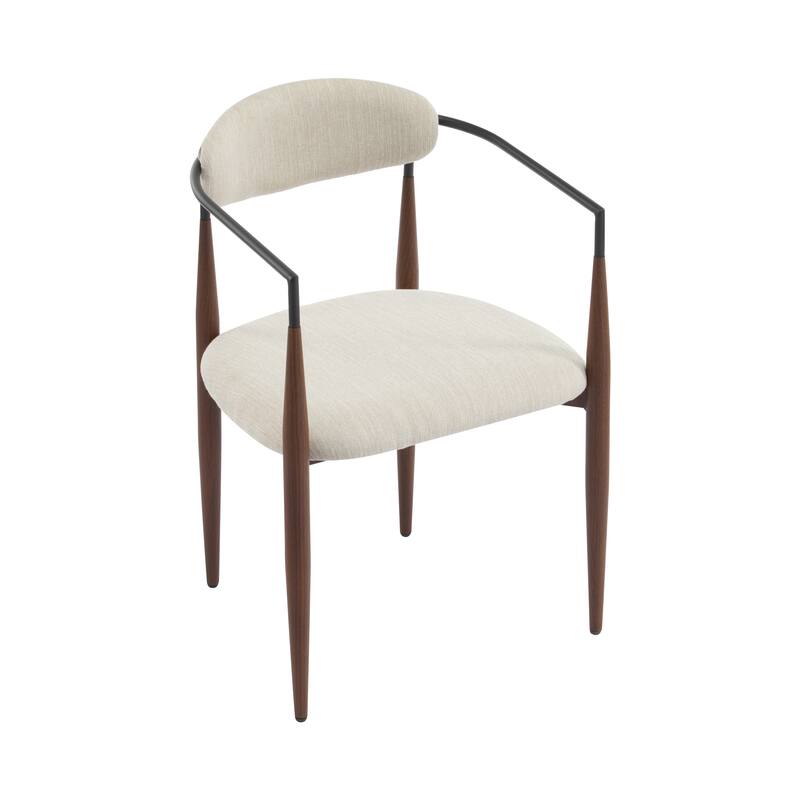 Modern Industrial Elmore Upholstered Dining Chairs (Set of 2) with Iron Frame by Christopher Knight Home