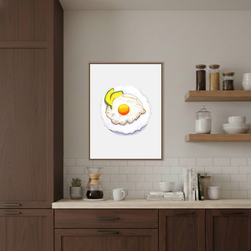 Huevo Frito Con Aguacate by Elizabeth C (23 x 30 in.), Framed Canvas Wall Art Print