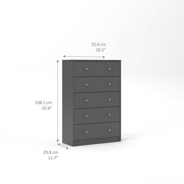 dimension image slide 12 of 13, Porch & Den Zoe 5-drawer Chest