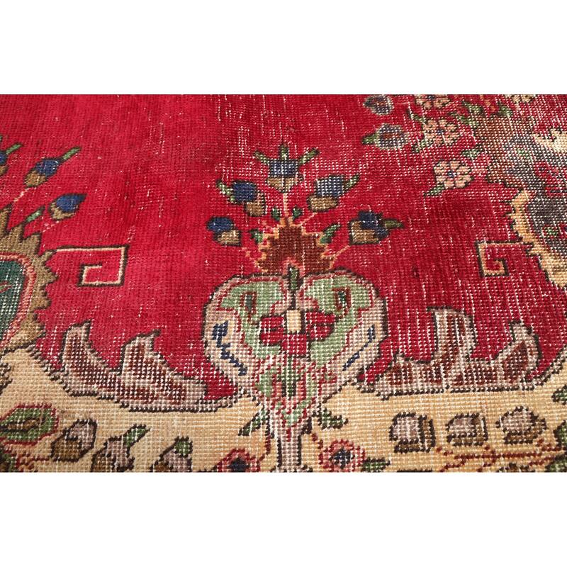 ECARPETGALLERY Hand-knotted Antalya Vintage Red Wool Rug - 9'6 x 12'8
