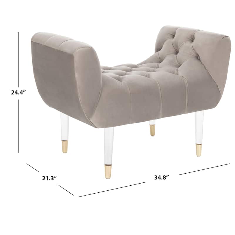 SAFAVIEH Couture Hedie Tufted Acrylic Bench - 35Wx21Dx24H
