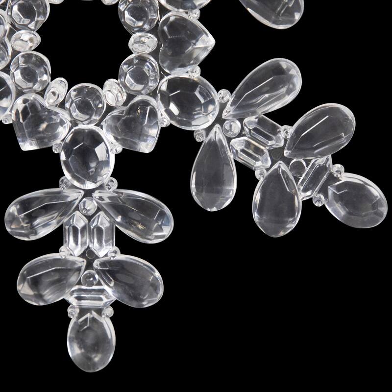 Hanging Acrylic Snowflake Christmas Ornaments - 7" - Clear - Set of 6