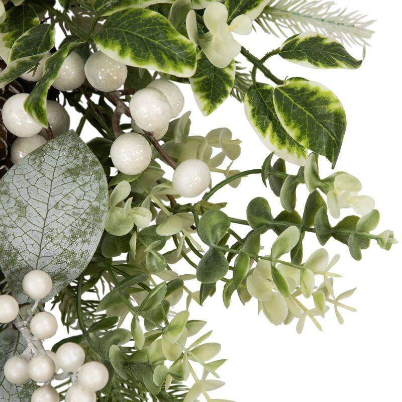 Real Touch™️ Frosted Pinecones and Berries Artificial Christmas Wreath - 24" - Unlit