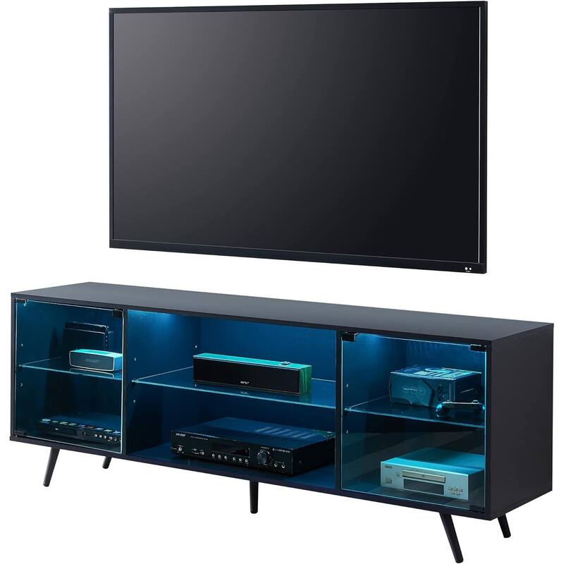 Modern TV Stand for TVs up to 75 Inch with LED Lights