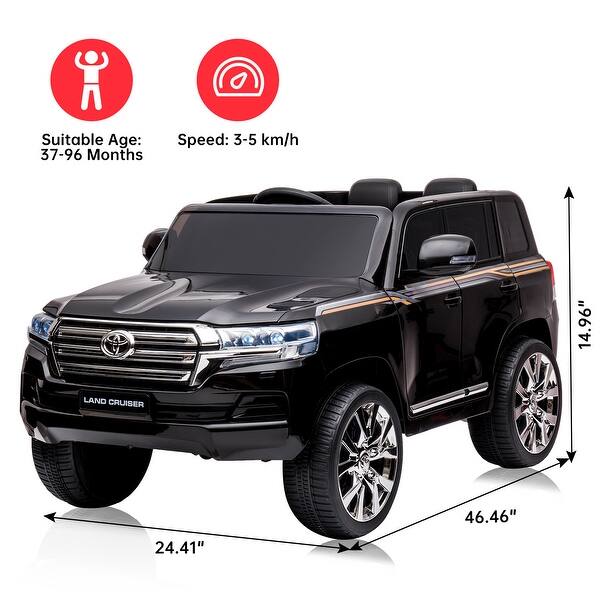 dimension image slide 1 of 2, Kids Ride On Truck 12V Four-Wheel Remote Control