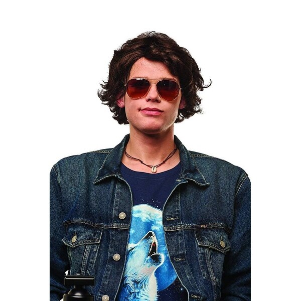 80s Dude Brown Adult Costume Wig | One Size