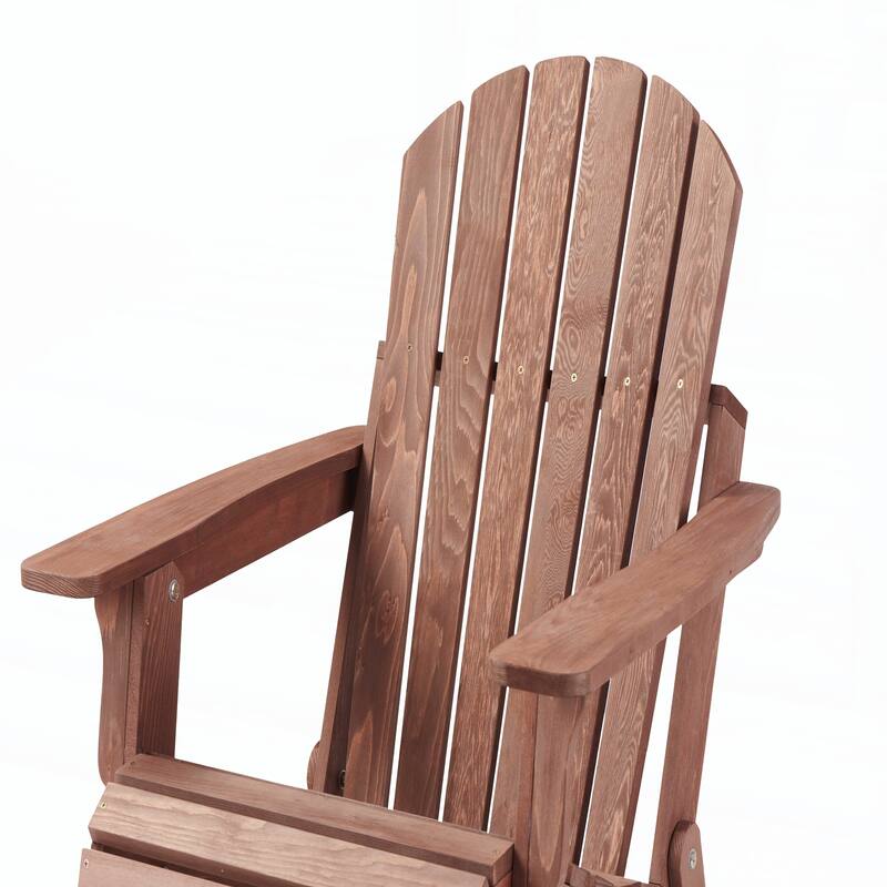 Oversize Wooden Outdoor Folding Adirondack Chair