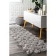 preview thumbnail 33 of 65, Nuloom Francene Diamond Trellis Shag Area Rug 2' 5" x 9' 6" - Silver - Runner