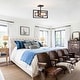 preview thumbnail 4 of 61, Zjvaive 3-Light Rectangular Semi Flush Mount Ceiling Light Farmhouse Metal Cage Light Fixture
