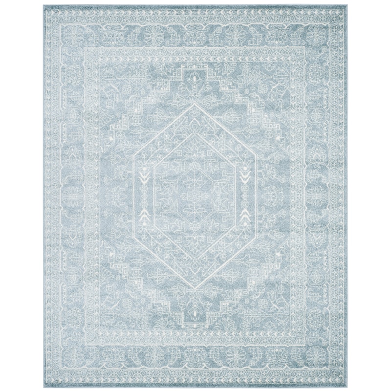SAFAVIEH Adirondack Sian Rustic Oriental Medallion Rug - 11' x 15' - Slate/Ivory