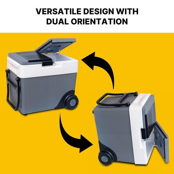 Koolatron 12V Wheeled Electric Cooler/Warmer, 31L (33 qt), Gray