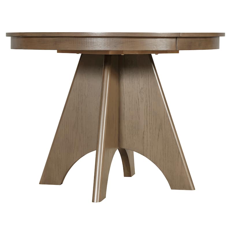 Vintage 58" Extendable Dining Table for 4-6 Rustic Farmhouse Kitchen Table with Distressed Finish