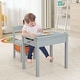 preview thumbnail 5 of 35, Multifunctional Kids Table and Chairs with Storage Space - 23" x 16" x 21.5"(L x W x H)
