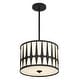 preview thumbnail 2 of 1, Royston 3 Light Black Pendant - 15'' W x 10.75'' H