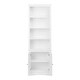 preview thumbnail 14 of 18, Tall Bookcase with 2 Shaker Doors, White
