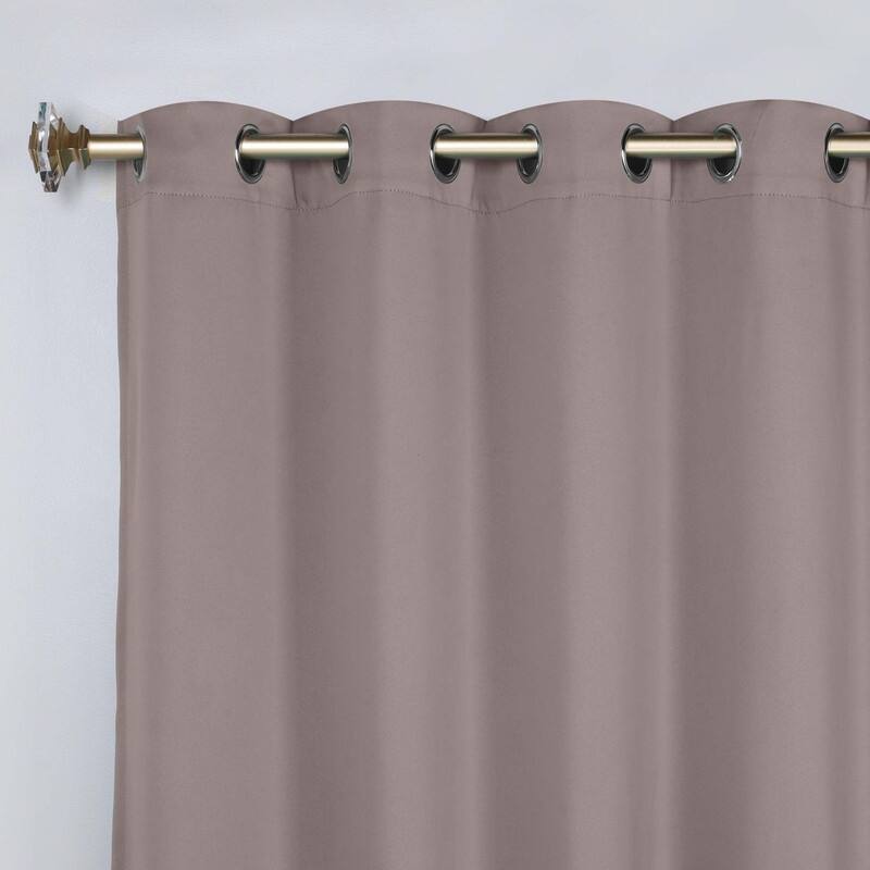 Superior Solid Machine Washable Room Darkening Grommet Blackout Curtains, Set of 2