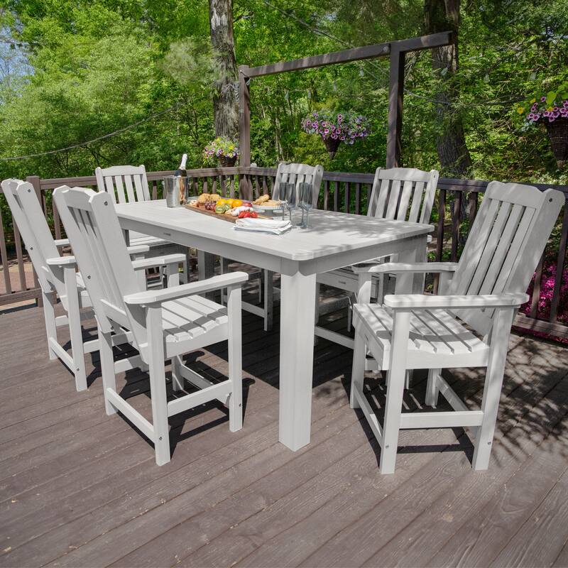HIGHWOOD 7-Piece Outdoor Dining Set - 42" x 84" Table, Counter-height