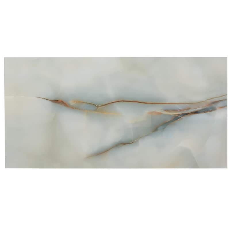 Splendor 24x48 Turchese Porcelain Large Format Onyx Wall and Floor Tile (15.5 sq ft/case) - 2 Pack