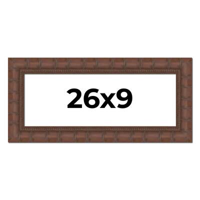 26x9 Frame Pewter Solid Wood Picture Frame Width 1.625 Inches | Interior Frame Depth 0.6875 Inches