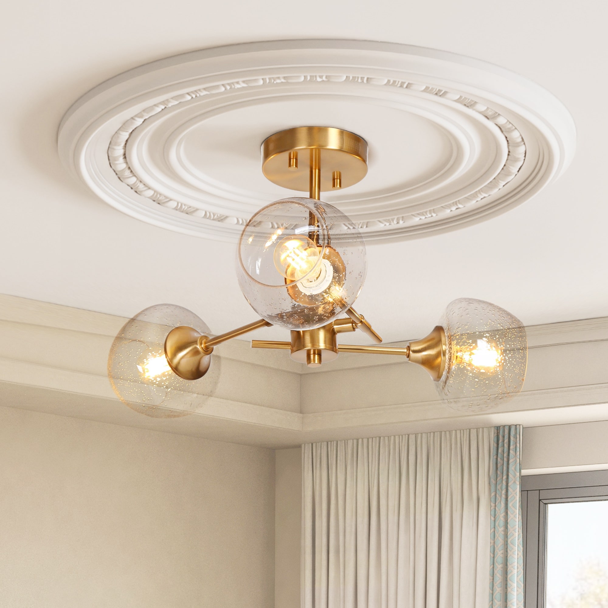 売れ筋介護用品も！ Mid-century Modern 3-light Adjustable Semi-flush Mount 洋楽