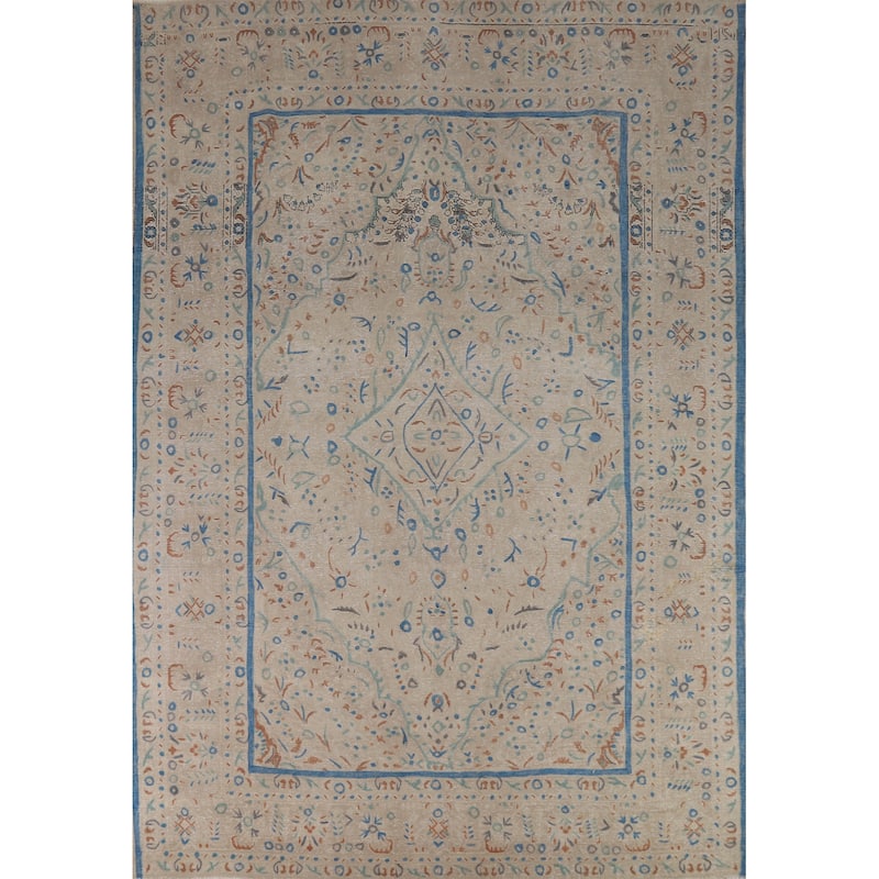 Tabriz Persian Area Rug Handmade Floral Wool Carpet - 8'3"x 11'3"