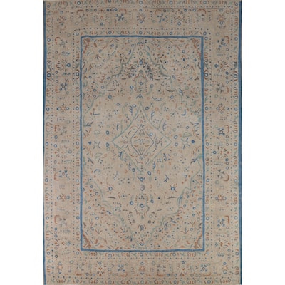 Tabriz Persian Area Rug Handmade Floral Wool Carpet - 8'3"x 11'3"