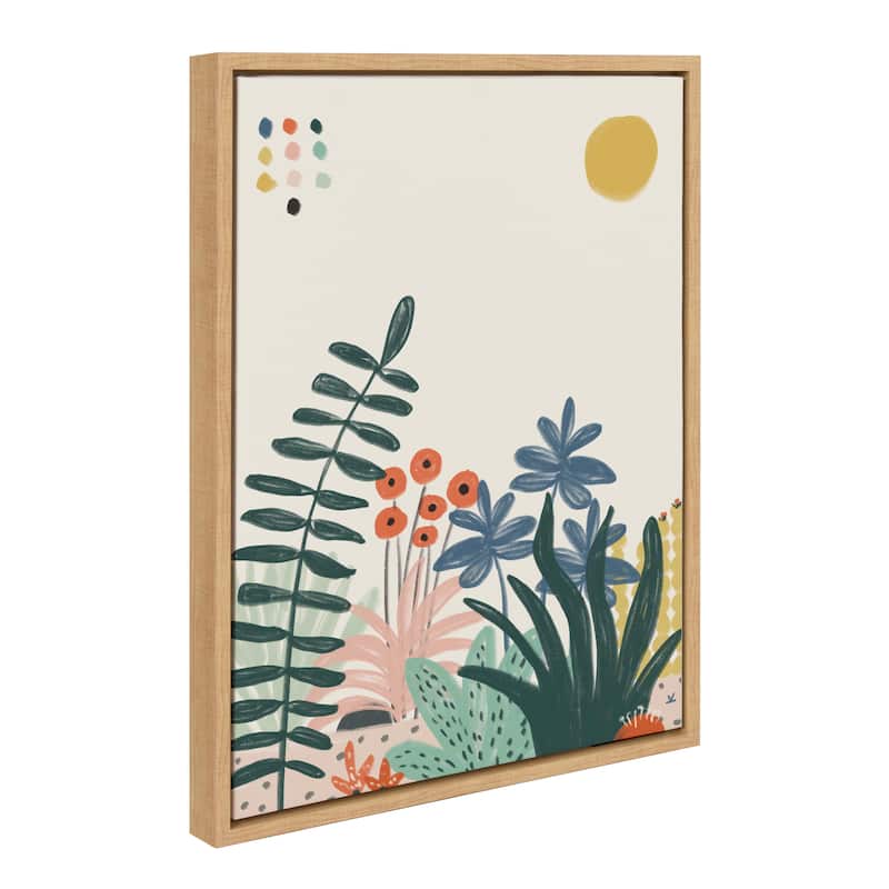 Kate and Laurel Sylvie Zen Garden 2 Framed Canvas by Kelly Knaga
