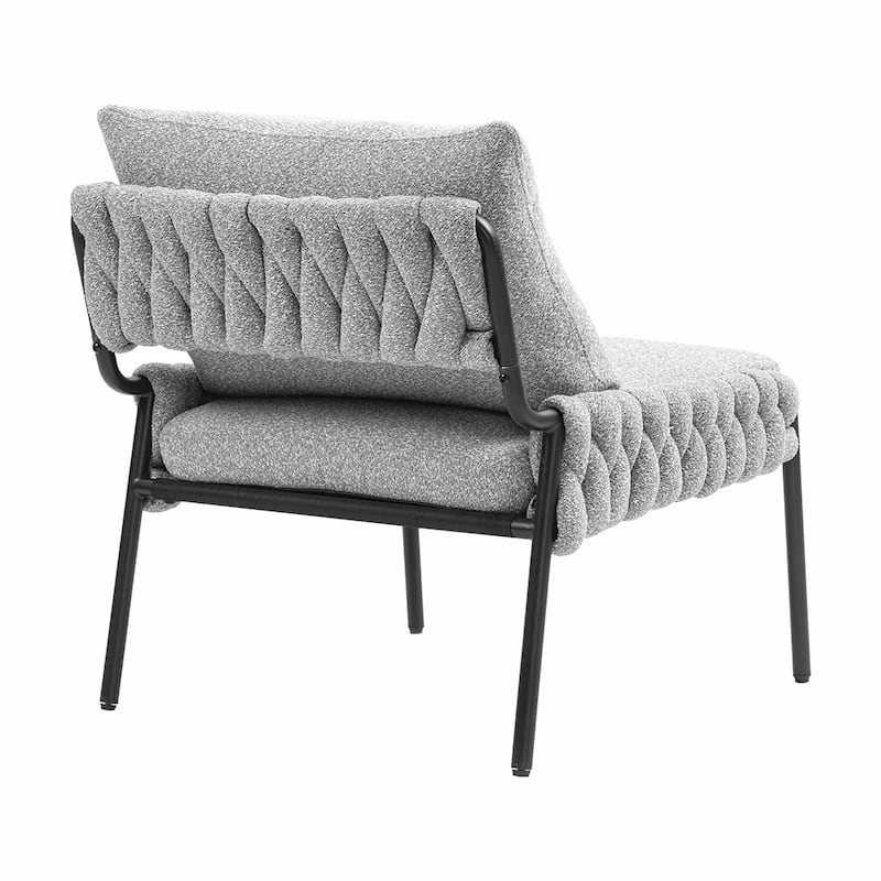 Braided Upholstery Metal Frame Chair
