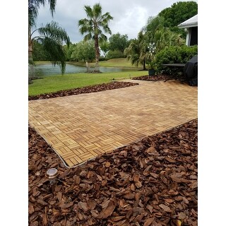 bare decor teak interlocking flooring tiles solid wood