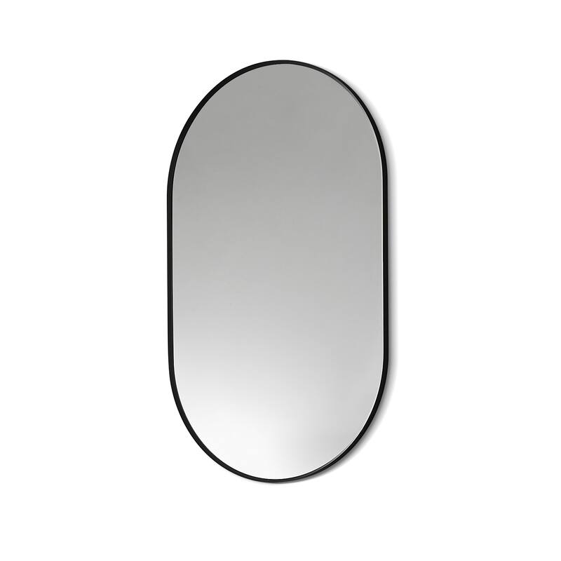 Altair Ispra Oval Bathroom/Vanity Aluminum Framed Wall Mirror - 36 in.