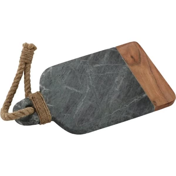 Chop-N-Slice 17 in. x 7 in. Rectangle Wood and Marble Cutting Board Chop-N-Slice 17 in. x 7 in. Rectangle Wood and Marble Cutting Board