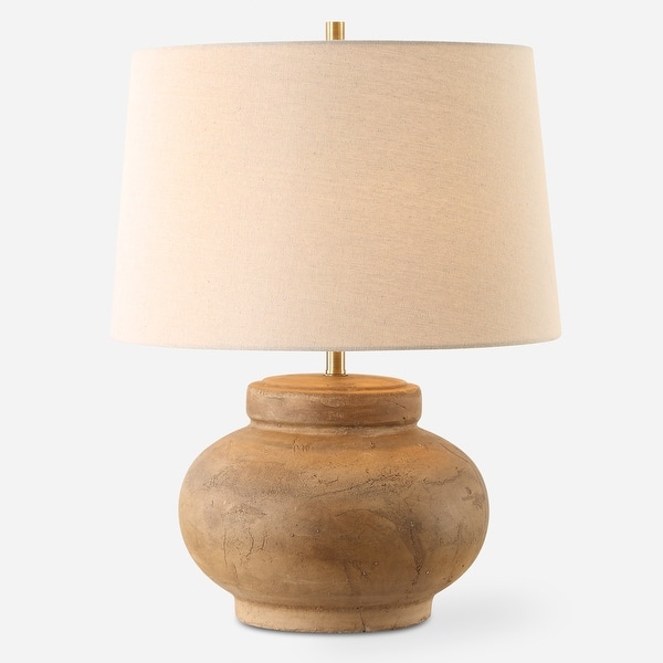 slide 2 of 8, Uttermost Urbino Aged Terracotta Table Lamp - 22.25'' H X 17.5'' W X 17.5'' D