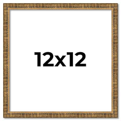 12x12 Frame Gold Solid Wood Picture Frame Includes UV Acrylic