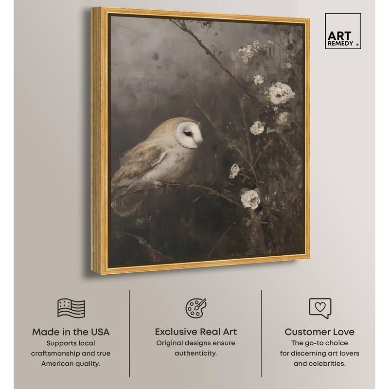 Owl in the Shadows I Canvas by Art Remedy