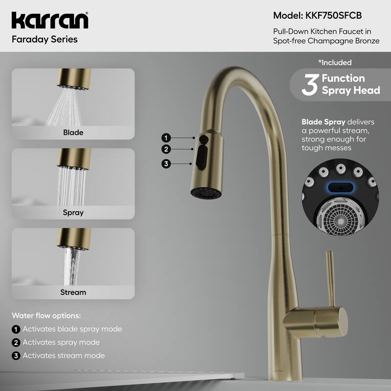 Karran Faraday Pull-Down Sprayer Kitchen Faucet