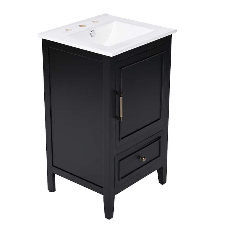 Christopher Knight Home Lysera 20" Bathroom Vanity with Ceramic Sink - 20.00" Lx 18.5" W x 34" H