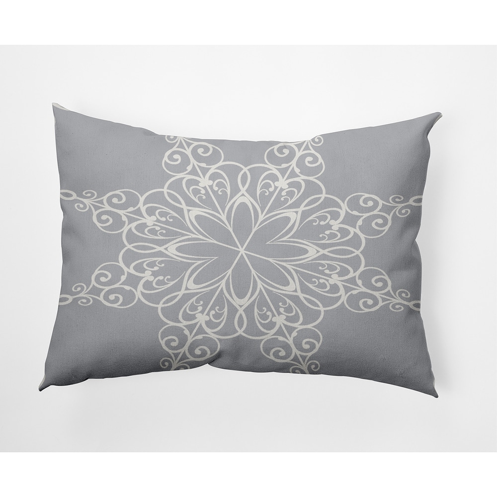 Snowflake Winter Soft Spun Polyester Decorative Throw Pillow