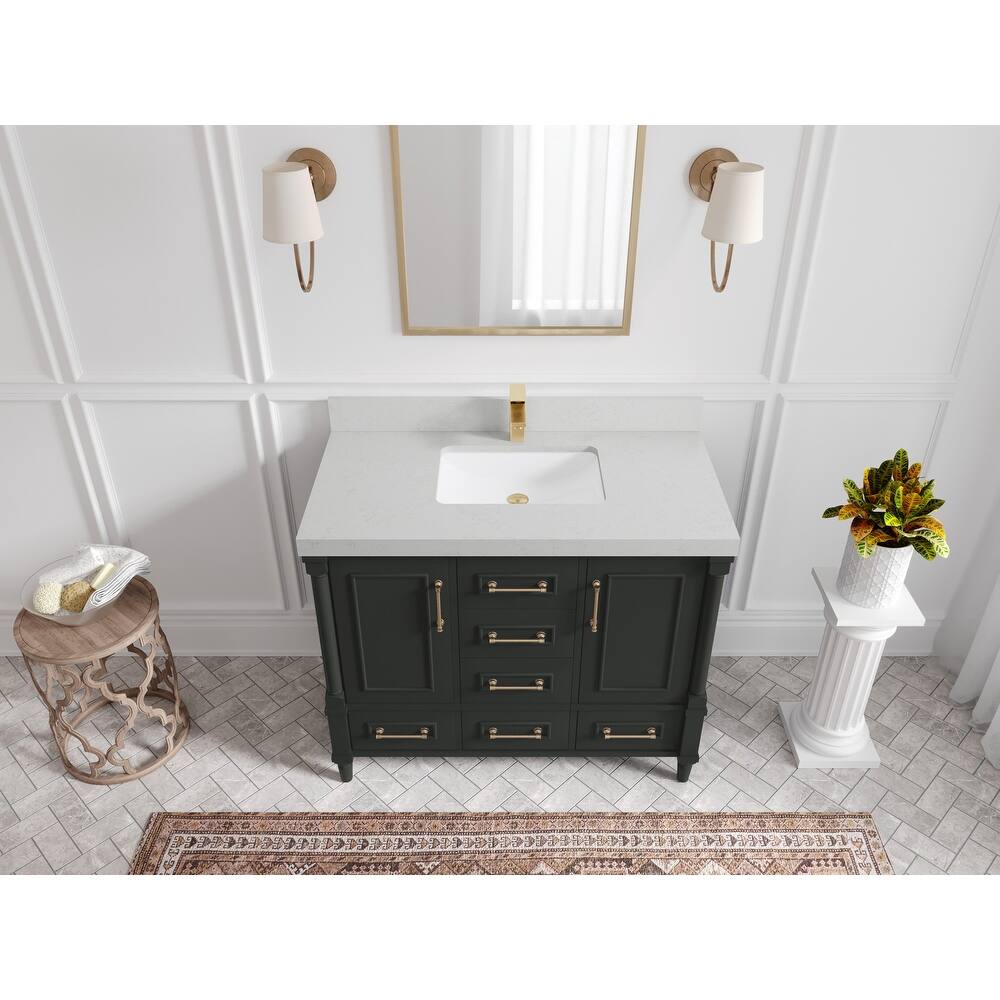 Willow Collections 42 in. W x 22 in. D Aberdeen Single Bowl Sink Bathroom Vanity with Countertop