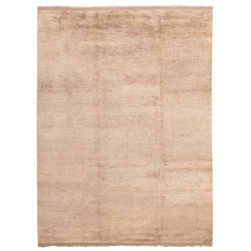 ECARPETGALLERY Hand-knotted Pak Finest Gabbeh Taupe Wool Rug - 9'4 x 12'5