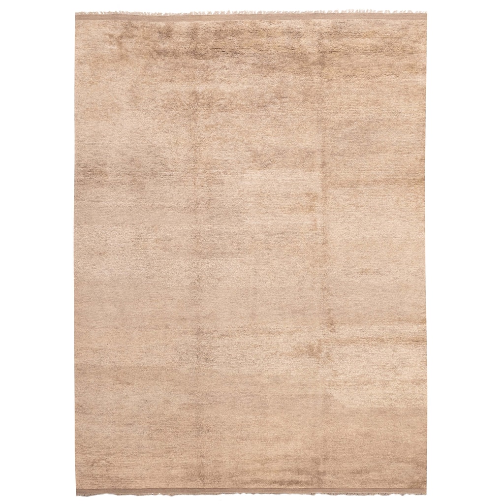 ECARPETGALLERY Hand-knotted Pak Finest Gabbeh Taupe Wool Rug - 9'4 x 12'5