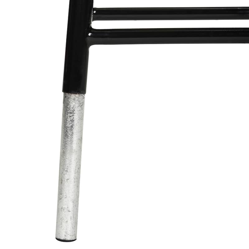 SAFAVIEH Lynne 30 Inch Silver Dipped Black / Silver Bar Stool - 13.5" x 13.5" x 30" - 14Wx14Dx30H
