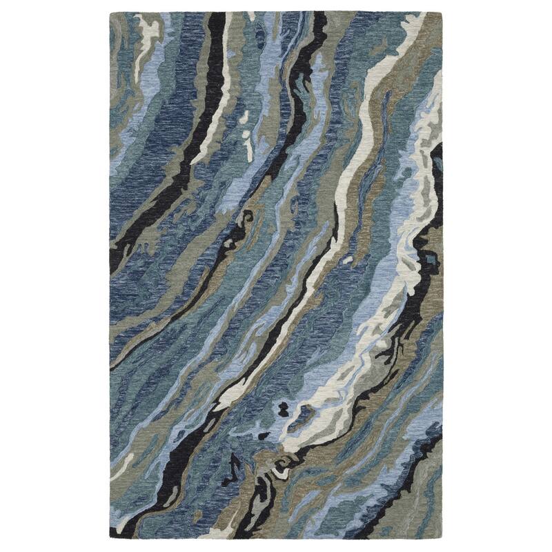 HomeRoots Abstract Modern Rectangle Area Rug