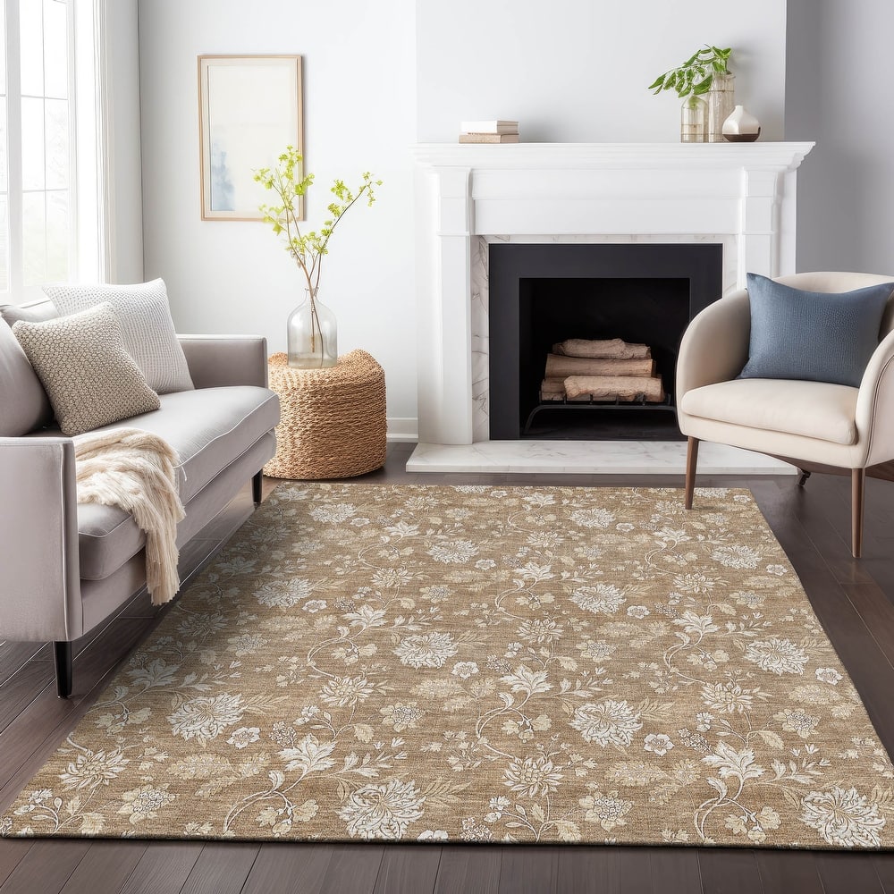 Premium Washable Super Soft Floral Garden Mayfield Rug