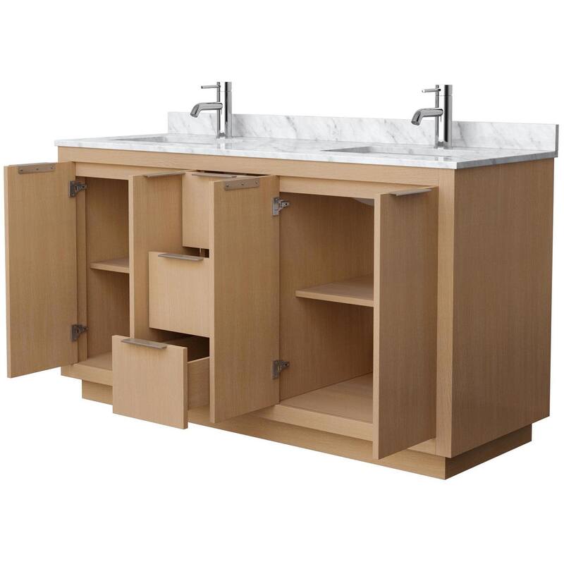 Wyndham Collection Maroni 60" Free Standing Double Basin Vanity Set