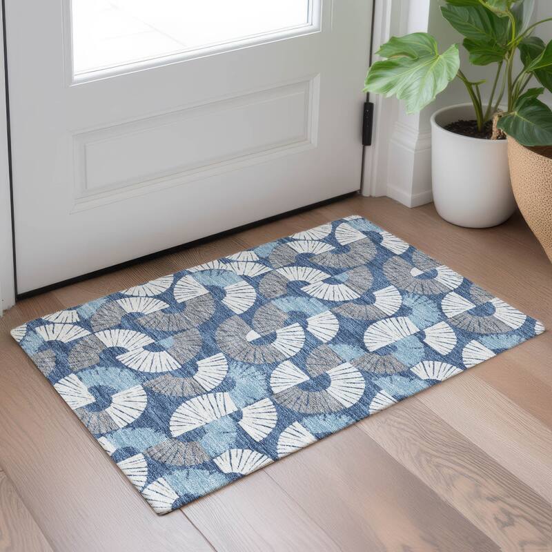 Machine Washable Indoor/ Outdoor Modern Jay Chantille Rug